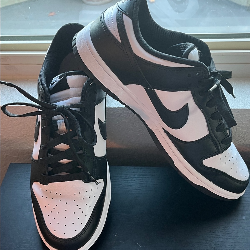 Men’s Nike Dunk Low Black and White Sneakers, worn once